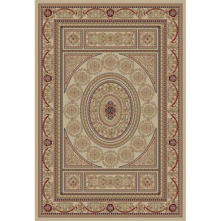 CONCORD GLOBAL 5 ft. 3 in. x 7 ft. 7 in. Jewel Aubusson - Ivory 44125